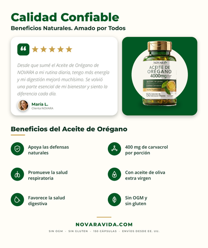 Aceite de Orégano – 4000mg Carvacrol Softgels
