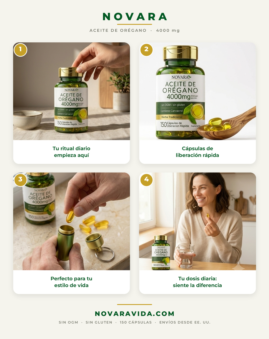 Aceite de Orégano – 4000mg Carvacrol Softgels